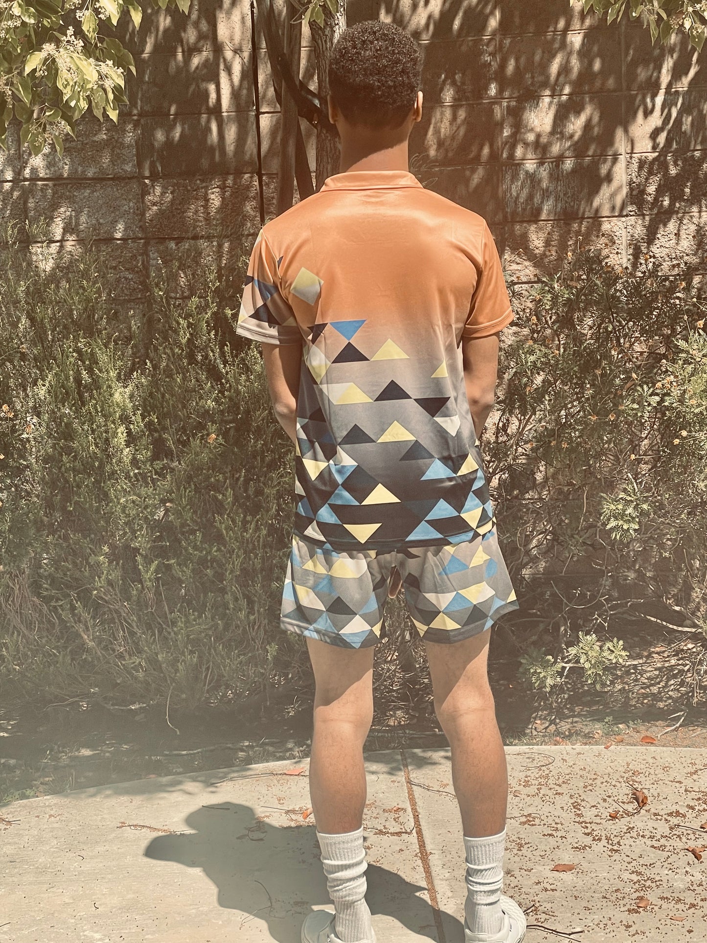 Men Diamond Short Set