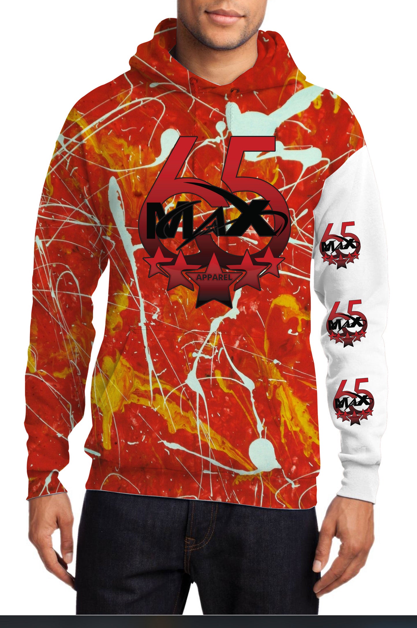 Orange Splat Hoodie