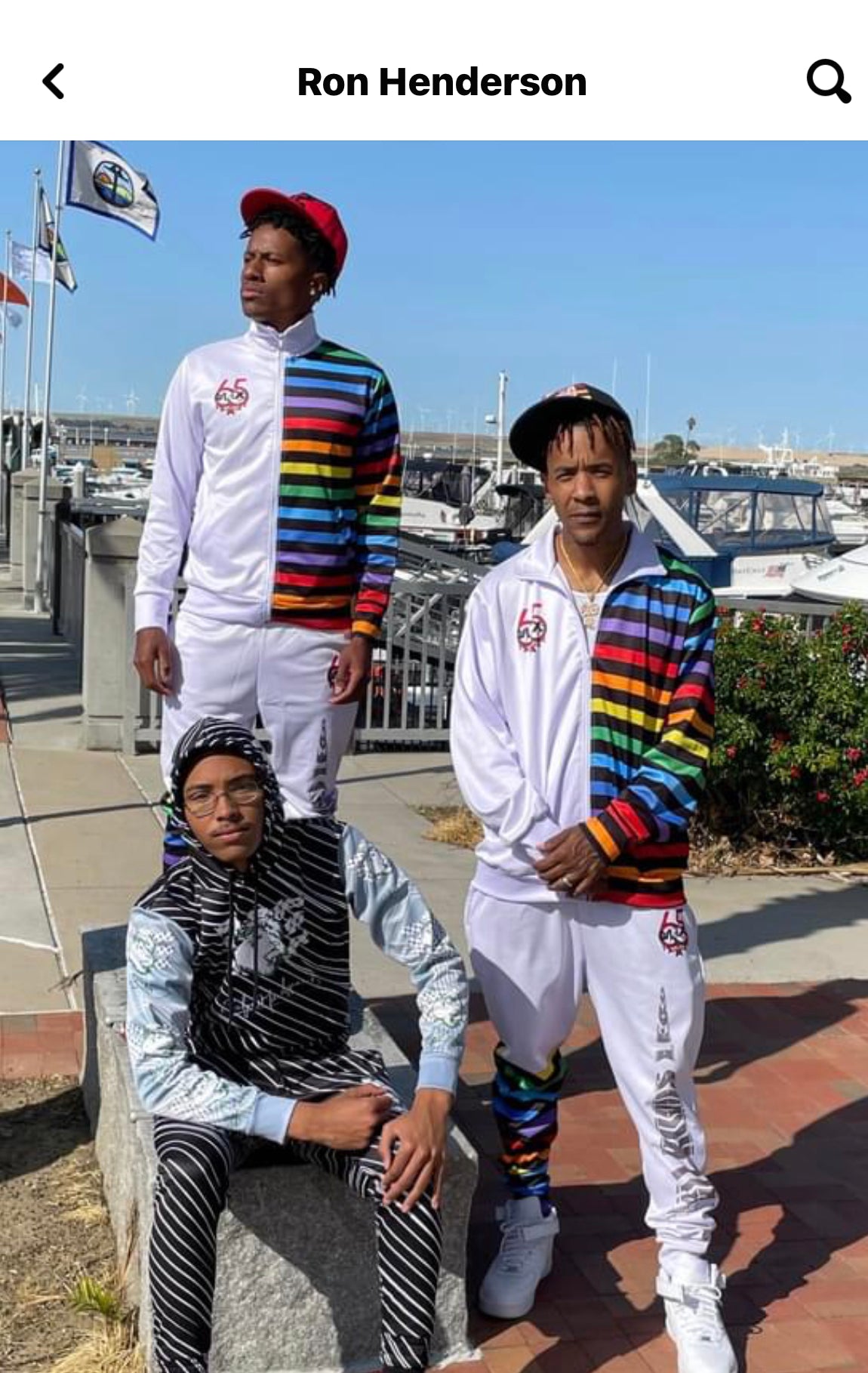 White Stripe Logo Hoodie