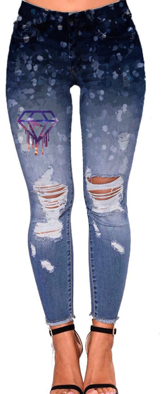 Women Mizz Max Diamond Logo Jeans