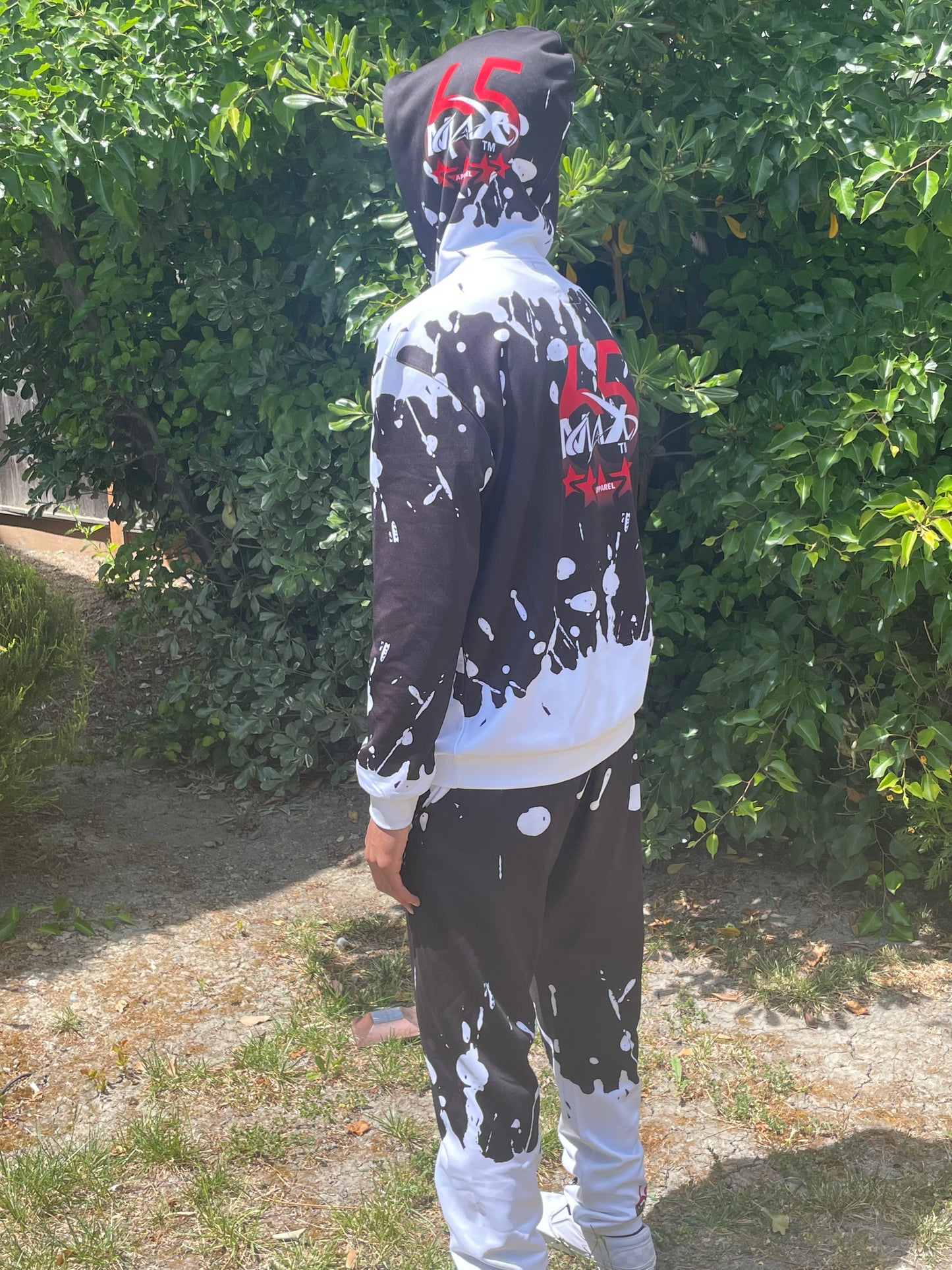 Black and White Cloud Sweat Suit