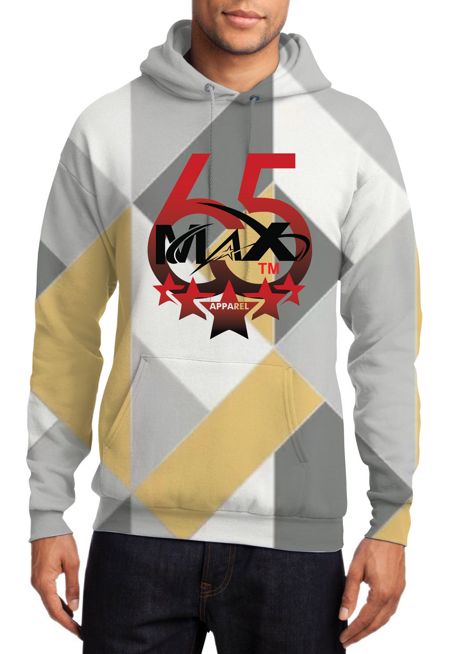 Abstract Beige Hoodie