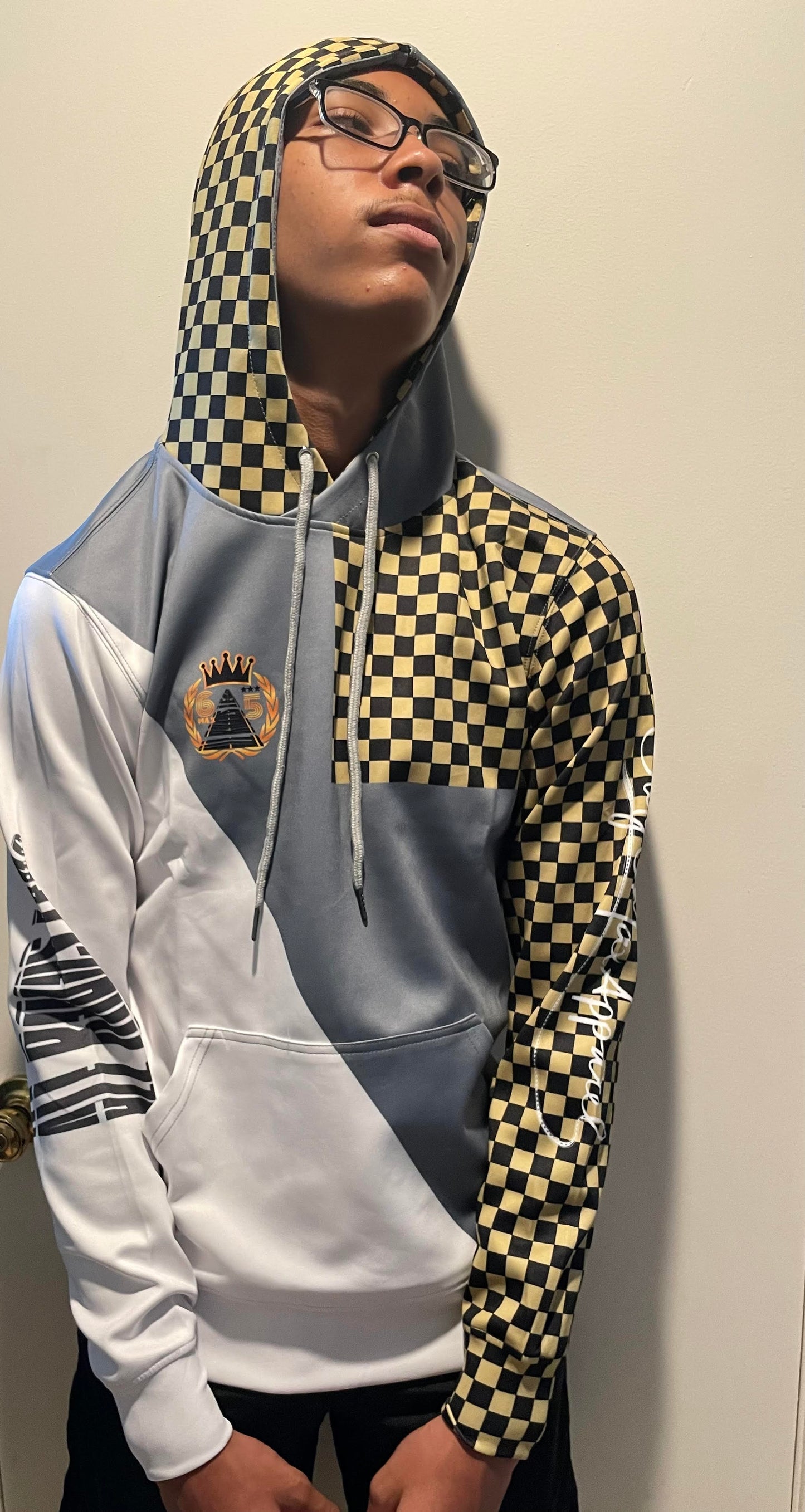 Checked Grey hoodie