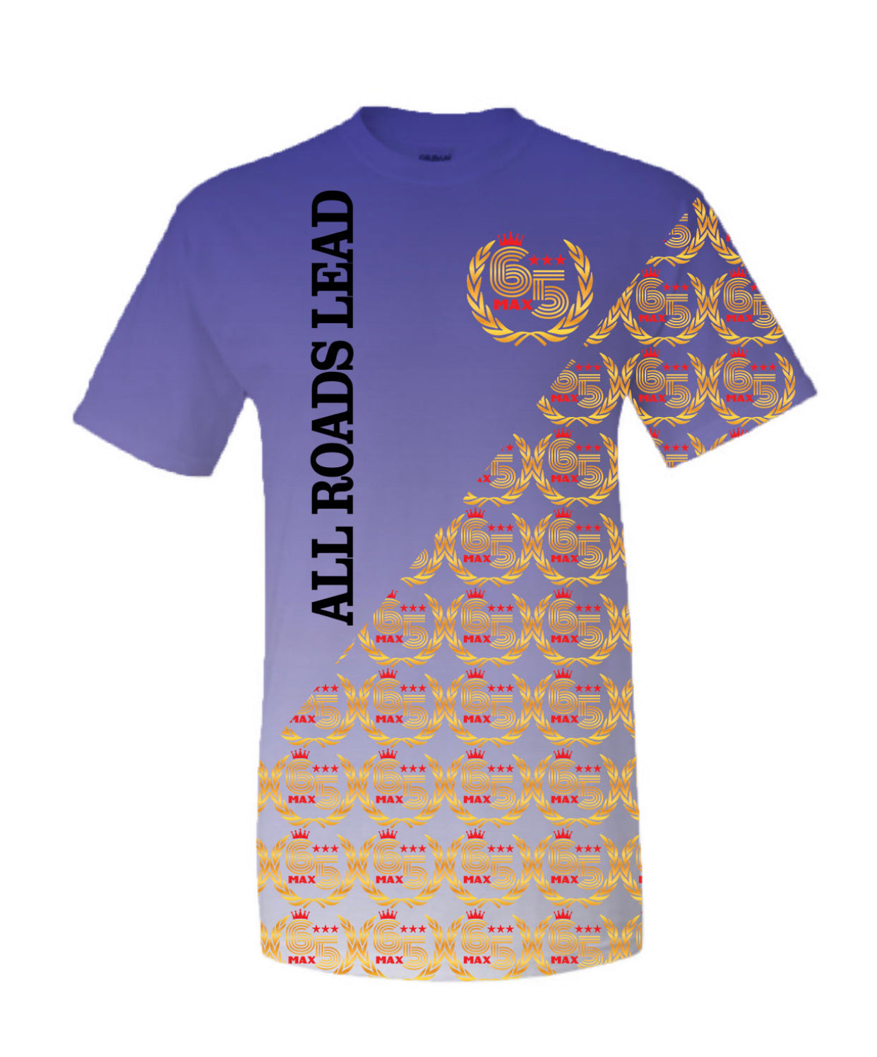 Slant Crown T-Shirt With All Roads Text