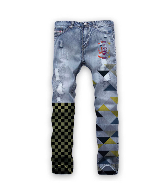 Abstract Ripped Jeans