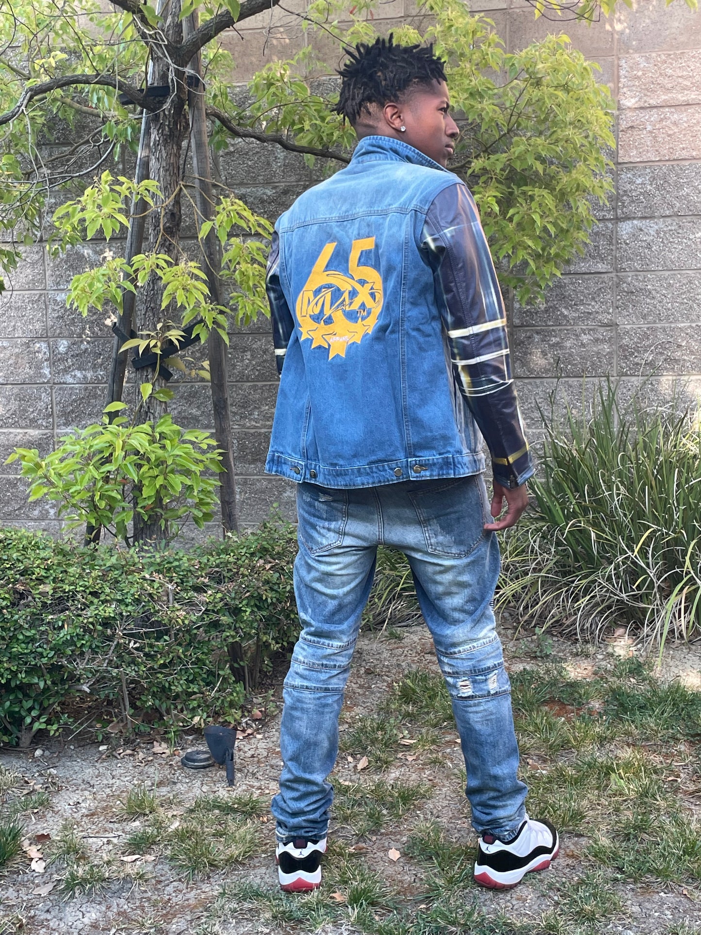 65 Max Star Leather Jean Jacket
