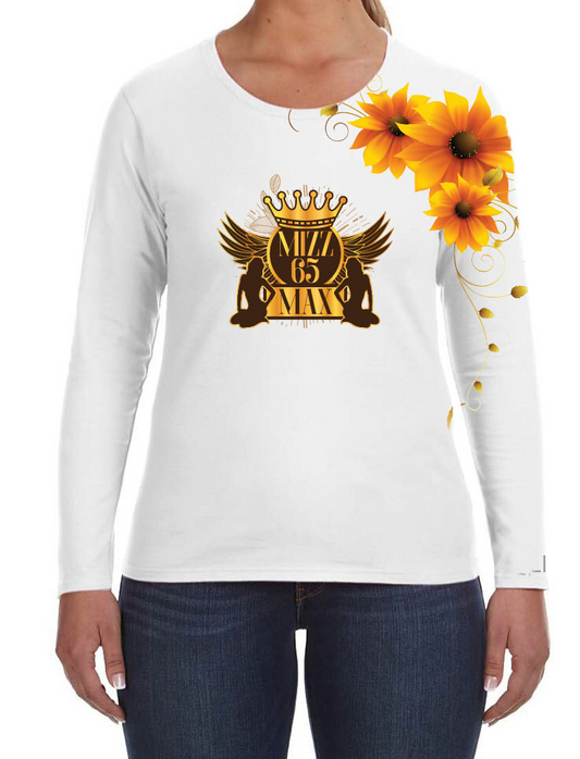 Long Sleeve Mizz Max Crown With Flower Shoulder