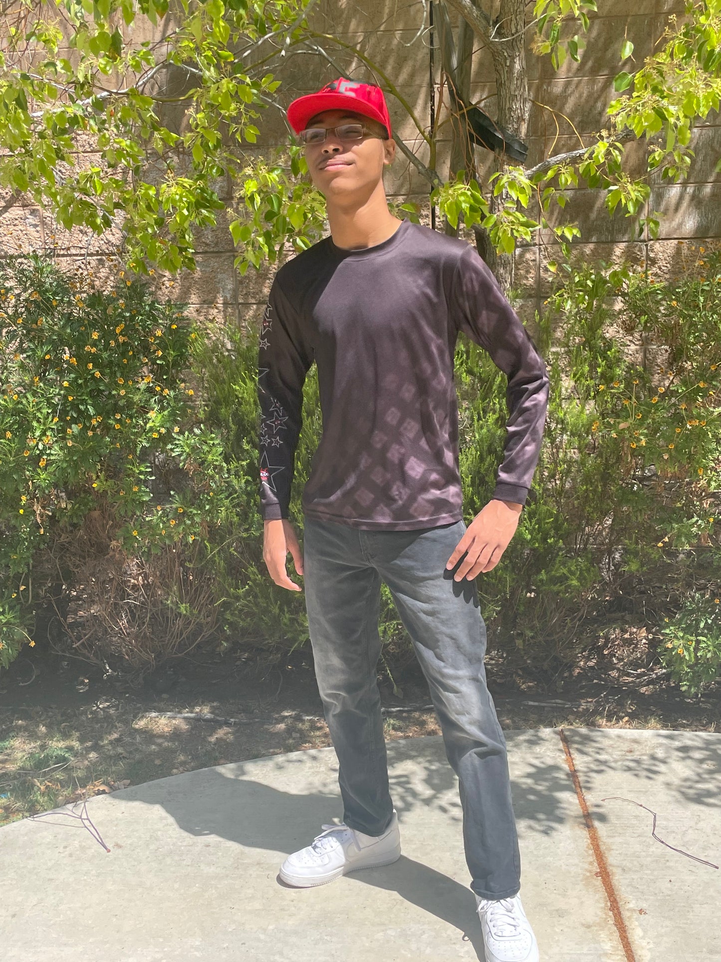Long Sleeve Black Star Shirt