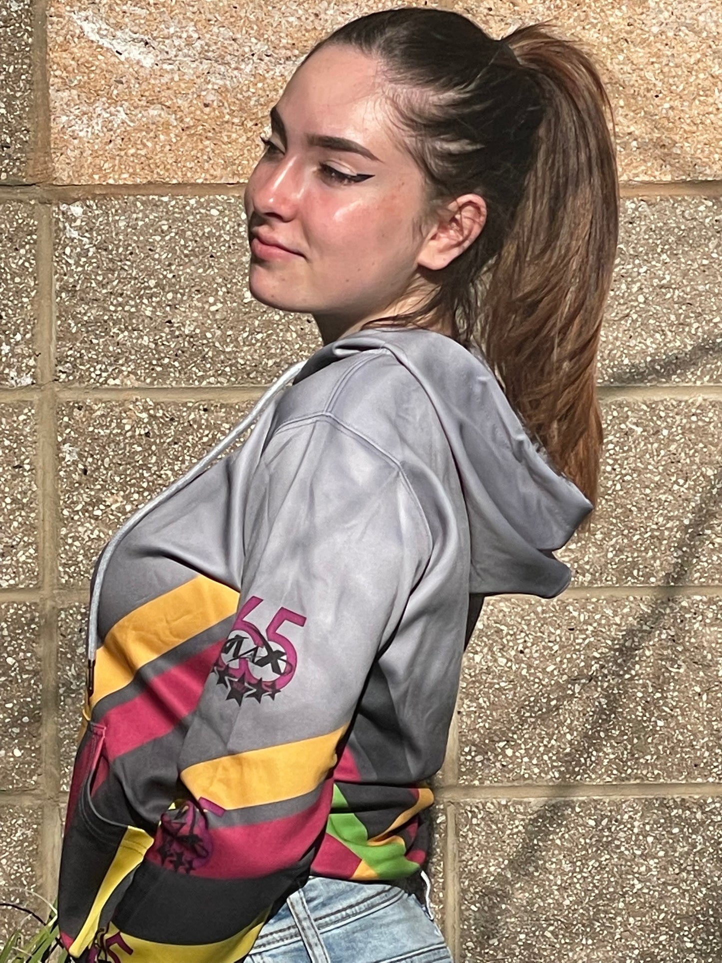 Sixty5Max Star Stripe  Logo Hoodie