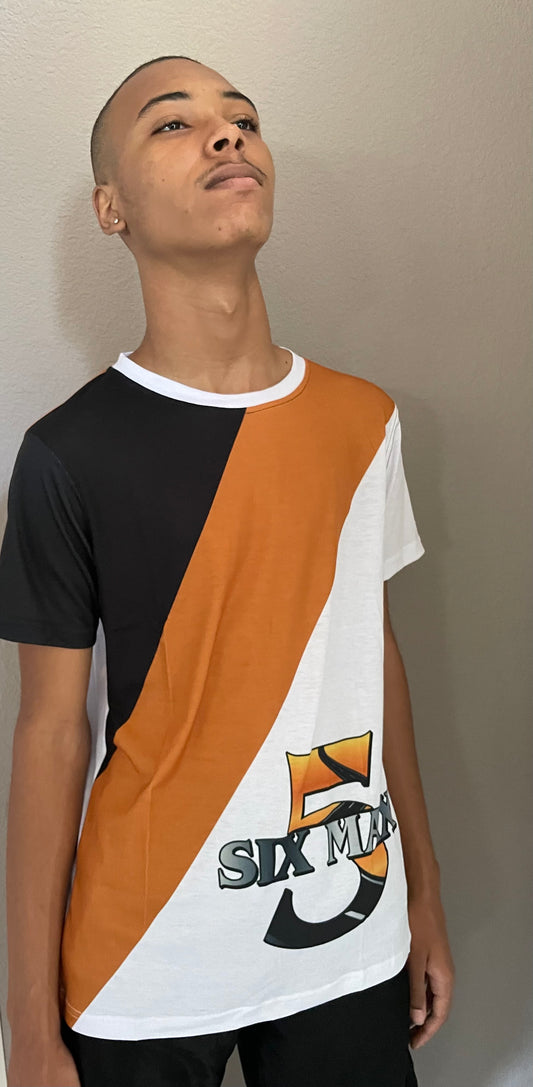 Short Sleeve Black and Brown Tshirt